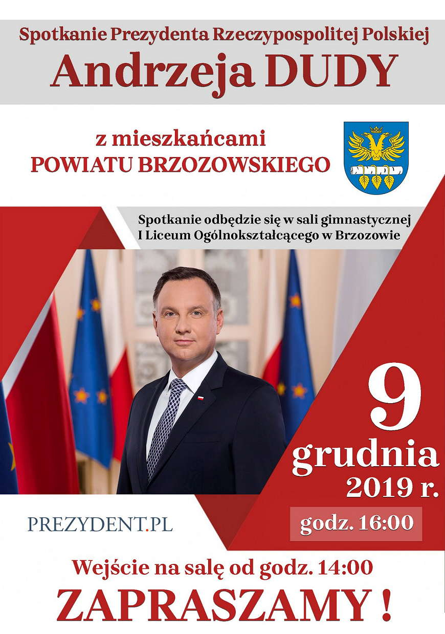 Spotkanie Prezydenta RP Andrzeja Dudy z mieszkańcami POWIATU BRZOZOWSKIEGO