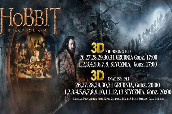 Film Hobbit. Bitwa Pięciu Armii w kinie "Sokół" od 26 grudnia