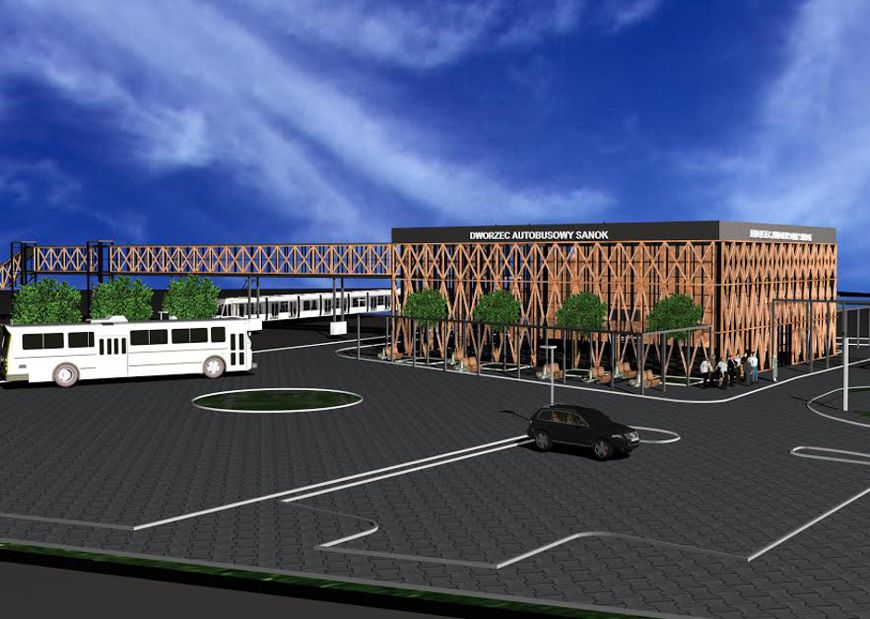 Projekt dworca multimodalnego, wysoko oceniony. Budowa w Sanoku zbliża się dużymi krokami
