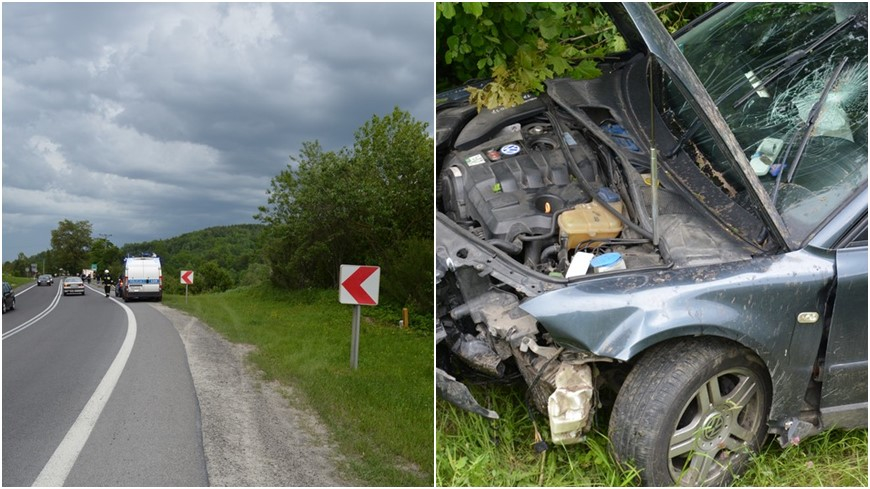 Wypadek drogowy w Lipowicy