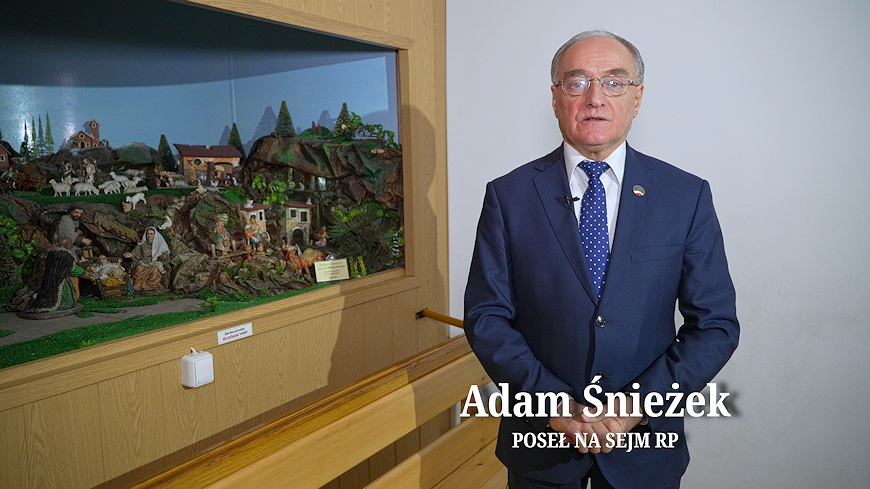 Życzenia świąteczne składa Poseł na Sejm RP Adam Śnieżek [FILM]