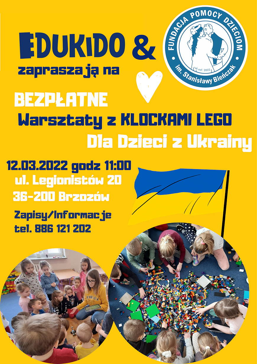 Bezpłatne warsztaty z klockami lego dla dzieci z Ukrainy