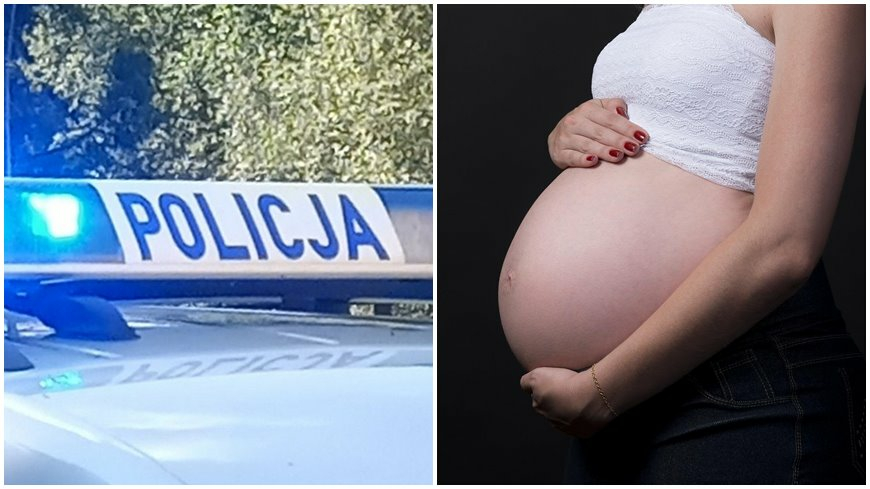 Policjanci eskortowali samochód z rodzącą kobietą