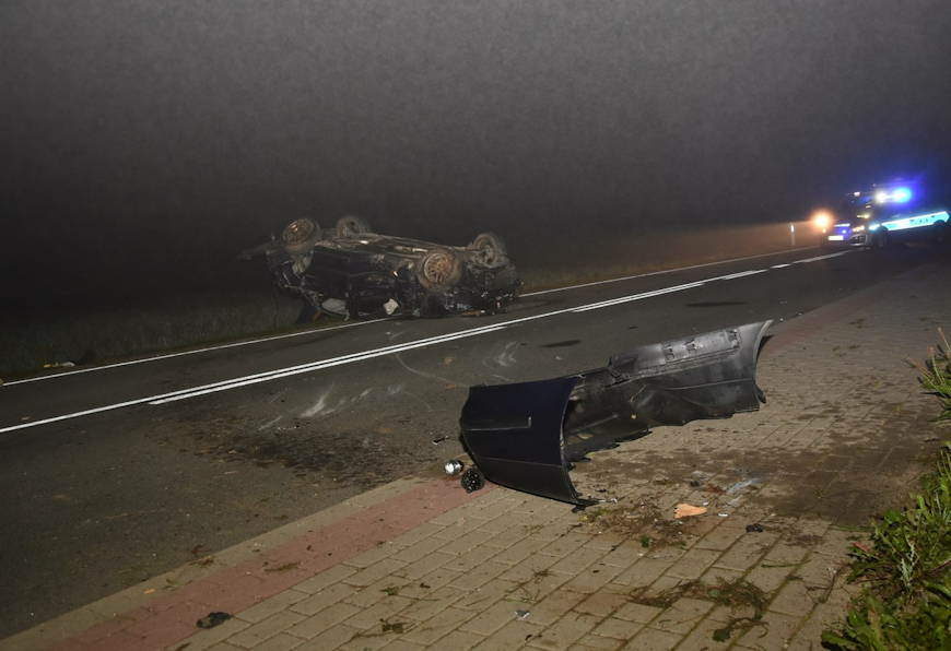 Wypadek drogowy w miejscowości Szczawne
