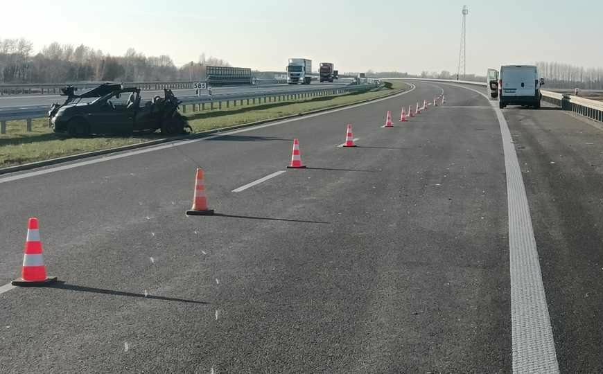 Wypadek na autostradzie A4, dwie osoby zostały ranne