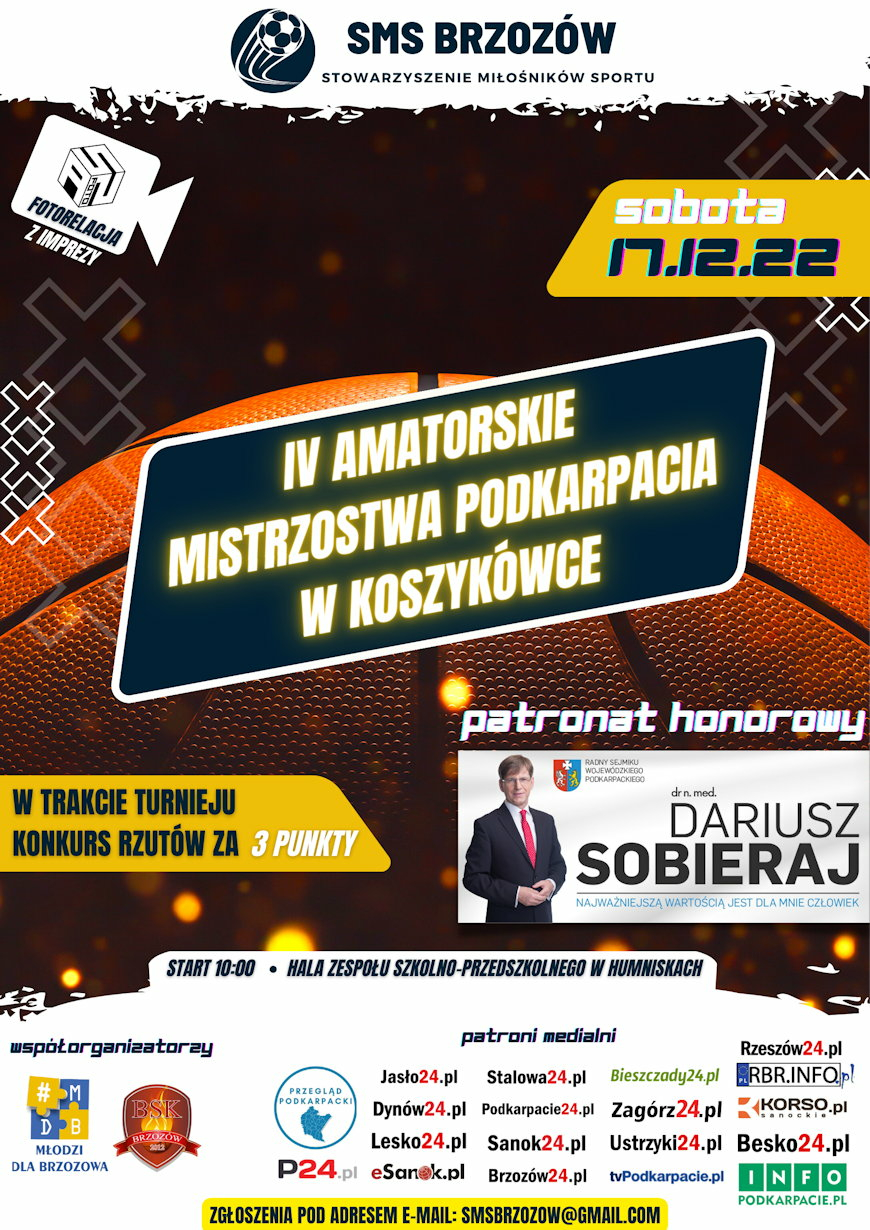 Amatorskie Mistrzostwa Podkarpacia w Koszykówce powracają do Brzozowa!