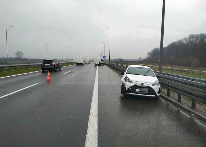 Poranny wypadek na autostradzie A4