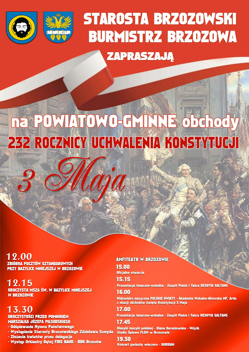 Powiatowo-Gminne obchody 232 Rocznicy uchwalenia Konstytucji 3 Maja