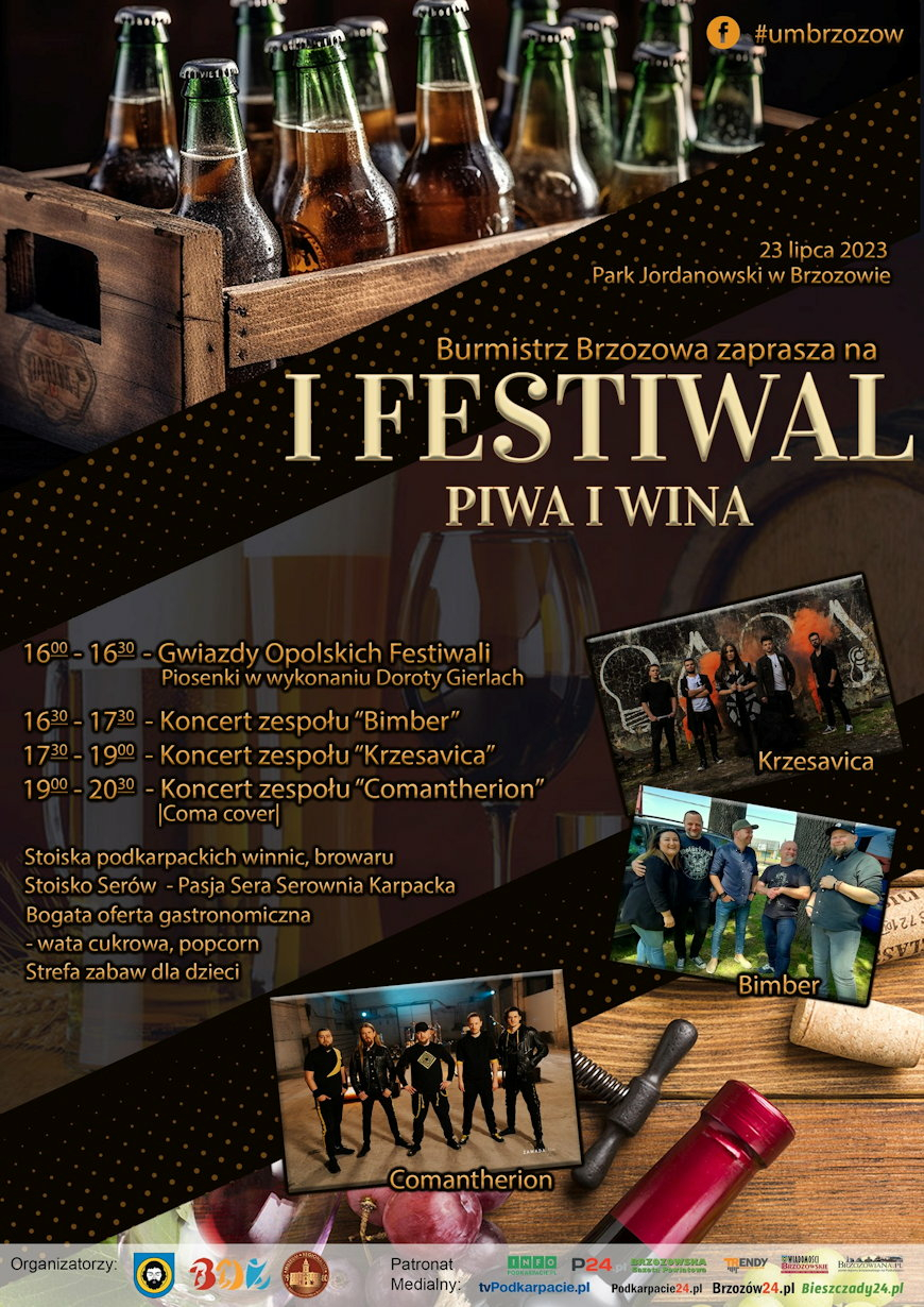 Burmistrz Brzozowa zaprasza na I Festiwal Piwa i Wina